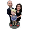 Bobblehead personalizzato con famiglia innamorata come regalo di Natale