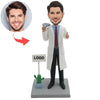 Bobblehead personalizzato raffigurante un dottore maschio come idea regalo