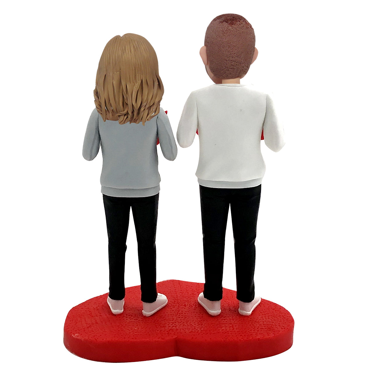 Bobblehead di coppia personalizzato con la scritta "AMORE"