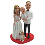 Bambola Bobblehead personalizzata Happy Family per matrimonio