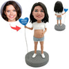 Bobblehead personalizzato con raffigurazione di mamma incinta