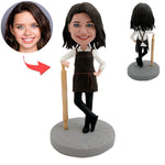 Bobblehead personalizzato Chef Mom con mattarello