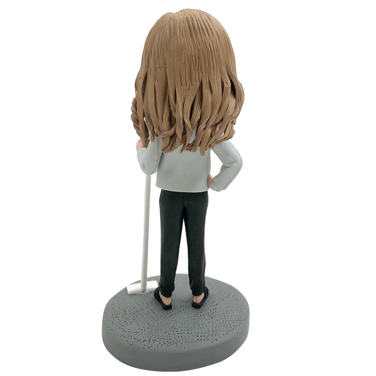 Bobblehead personalizzato che pulisce la mamma con l'aspirapolvere