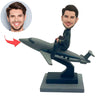 Bobblehead personalizzato con modello di aereo