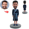 Bobblehead personalizzato con papà e accappatoio