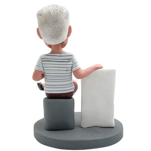 Bobblehead personalizzato con la scritta "MIGLIOR PAPÀ DI SEMPRE"