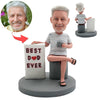 Bobblehead personalizzato con la scritta "MIGLIOR PAPÀ DI SEMPRE"