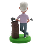 Idea regalo per la festa del papà: Bobblehead personalizzato con sacca da golf