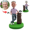 Idea regalo per la festa del papà: Bobblehead personalizzato con sacca da golf