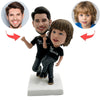 Bobblehead personalizzato padre e figlio per i regali della festa del papà