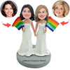 Bobblehead personalizzato per coppia di sposi LGBT