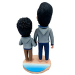 Bobblehead personalizzato padre e figlio