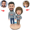 Bobblehead personalizzato padre e figlio