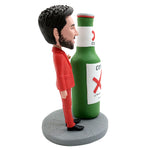 Bobblehead personalizzato "Happy Father" con bottiglia di birra