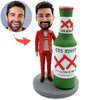 Bobblehead personalizzato "Happy Father" con bottiglia di birra
