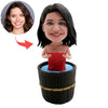 Bobblehead da bagno femminile personalizzato