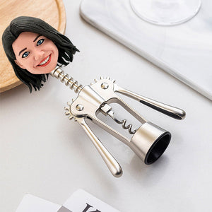 Apribottiglie Bobblehead personalizzato con faccia buffa femminile