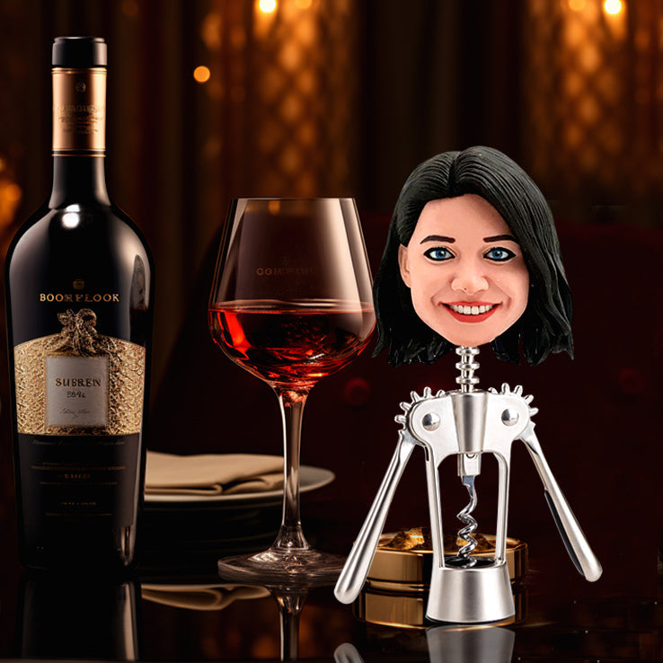 Apribottiglie Bobblehead personalizzato con faccia buffa femminile