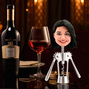 Apribottiglie Bobblehead personalizzato con faccia buffa femminile