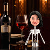 Apribottiglie Bobblehead personalizzato con faccia buffa femminile
