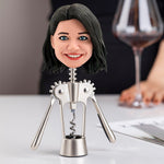Apribottiglie Bobblehead personalizzato con faccia buffa femminile