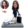 Bobblehead personalizzato per hostess di linea aerea