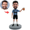 Bobblehead personalizzato "Bevi una birra felice"