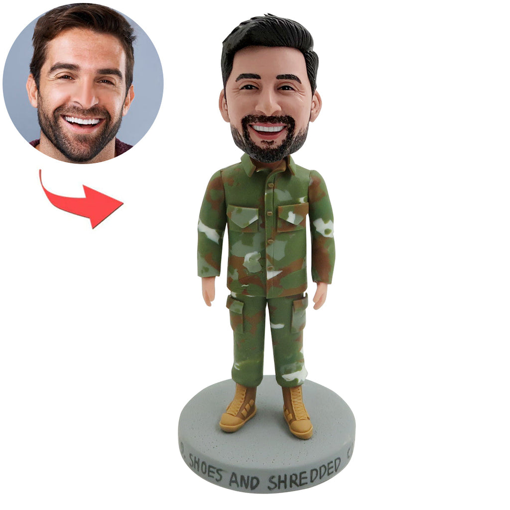 Bobblehead personalizzato di soldato maschio