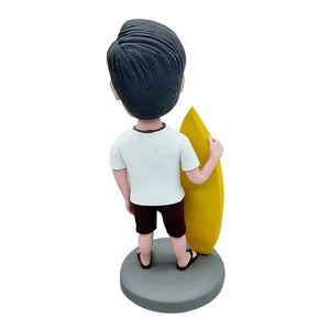 Bobblehead personalizzato con tavola da surf