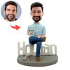 Tazza Bobblehead personalizzata con la scritta "Il miglior capo del mondo"