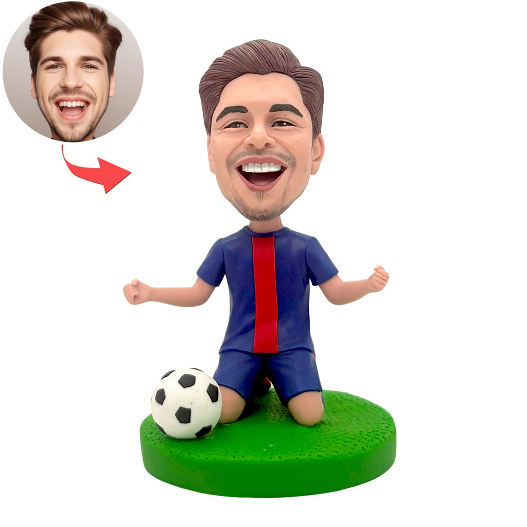 Bobblehead personalizzato con giocatore di football felice
