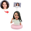 Bobblehead personalizzato con clip per foto