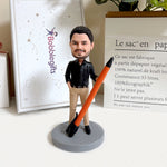 Penna porta penna personalizzata con bobblehead