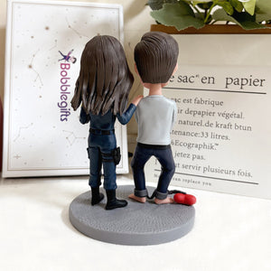 Bobblehead di coppia personalizzati: divertenti poliziotti e prigionieri
