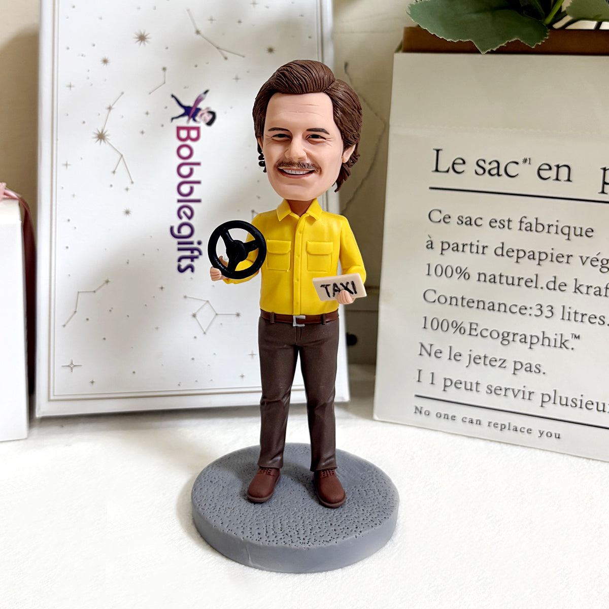 Statuetta personalizzata del tassista Bobblehead