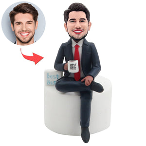Bobblehead personalizzati, regalo di compleanno per il capo (base non inclusa)