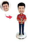 Bobblehead personalizzato a forma di giocatore di rugby