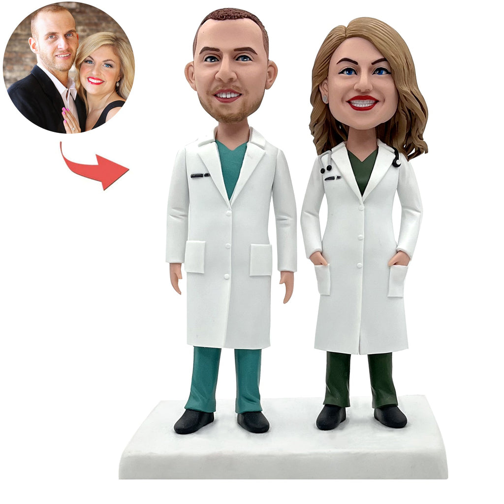 Bobblehead personalizzato per coppia di super dottori