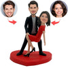 Coppia di ballerini bobblehead personalizzati - San Valentino