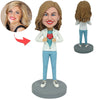 Bobblehead personalizzato con la mamma in abbigliamento sportivo, regalo per la festa della mamma