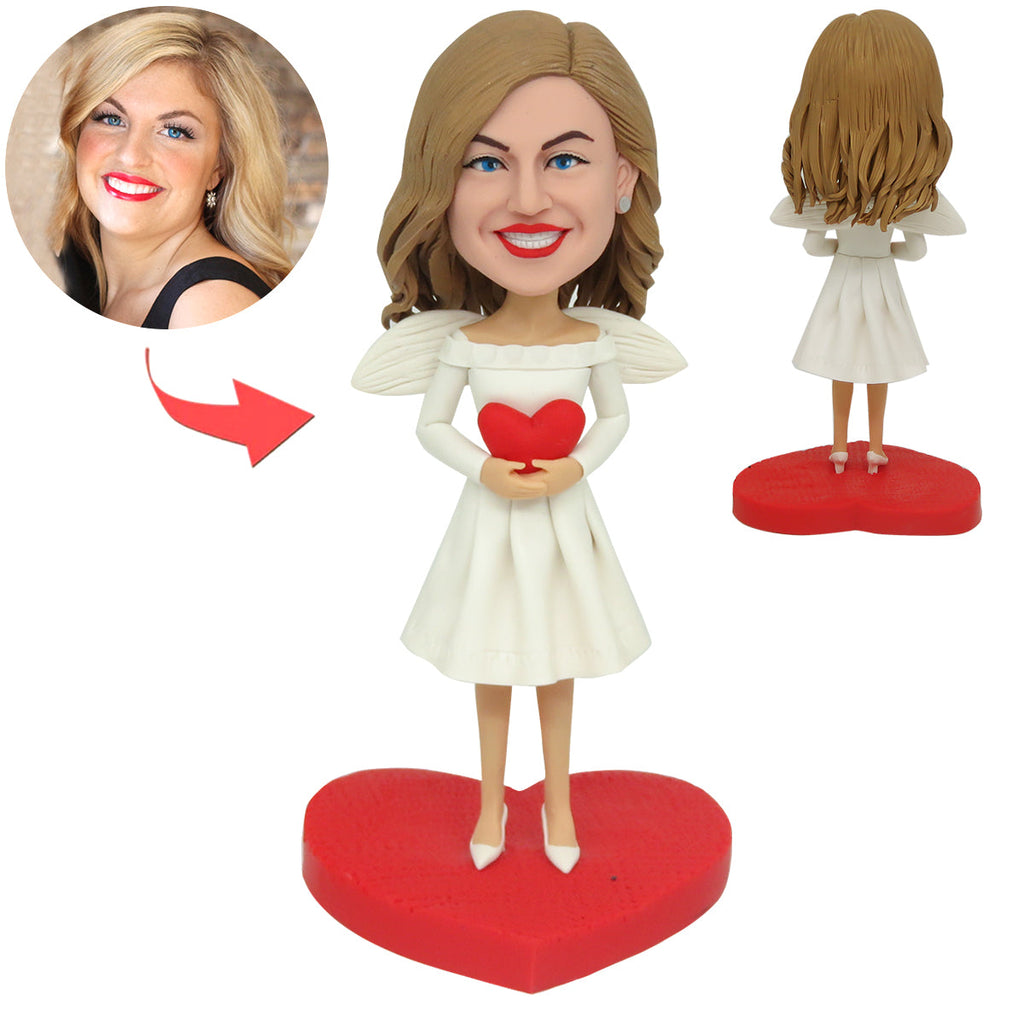 Regalo personalizzato per la festa della mamma con bobblehead a forma di angelo