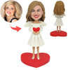 Regalo personalizzato per la festa della mamma con bobblehead a forma di angelo