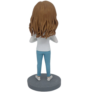 Bobblehead personalizzato con la mamma in abbigliamento sportivo, regalo per la festa della mamma
