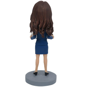 Bobblehead personalizzato con la scritta "Best Mom" per l'ufficio aziendale