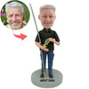 Regalo per la festa del papà: bobblehead personalizzato a forma di omino pescatore