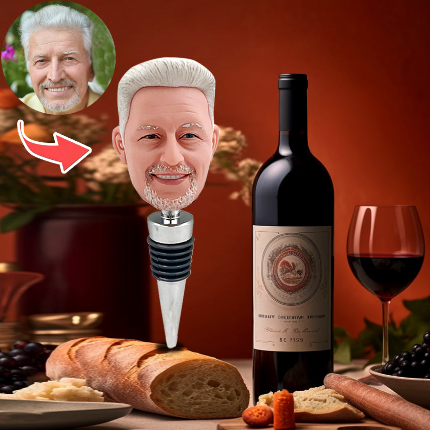 Tappi per bottiglie di vino personalizzati con bobblehead