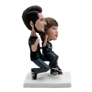 Bobblehead personalizzato padre e figlio per i regali della festa del papà