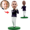 Bobblehead personalizzato con raffigurazione di un uomo d'affari felice del golf