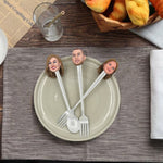 Forchetta e cucchiaio Bobblehead personalizzati per famiglie