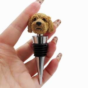 Tappi per bottiglie di vino con testa di animale domestico personalizzati